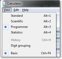 Calc in Programmer Mode