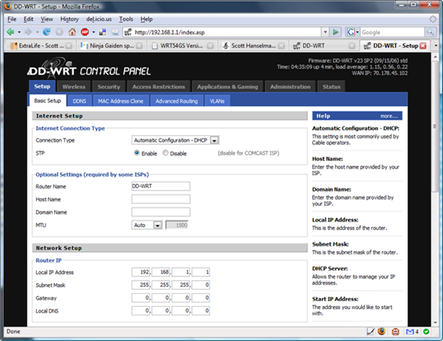 DD-WRT Control Panel